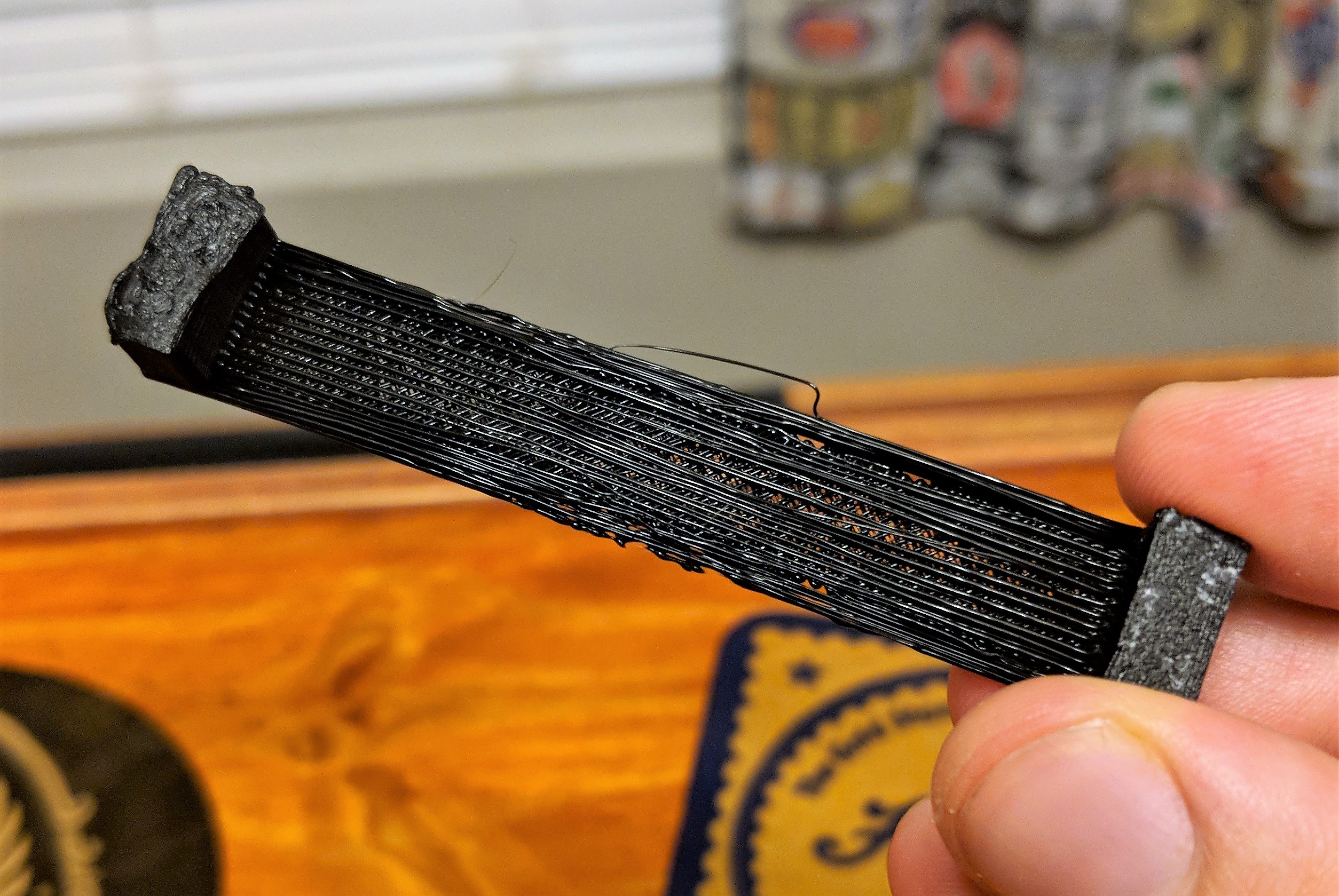 An example of poor 3D Printed Bridging